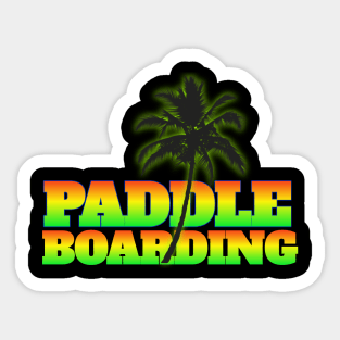 Paddle boarding t-shirt designs Sticker